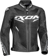 IXON DRACO Hombre Moto Textil Chaqueta Blanco Negro