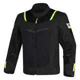 R-TECH SPIRAL MESH CHAQUETA DE MOTO HOMBRE NEGRO AMARILLO FLOU