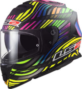 LS2 FF800 STORM II POWER MATT BLACK RAINBOW-06 - SECURTEX MOTOR S.L (t/a MaximoMoto)