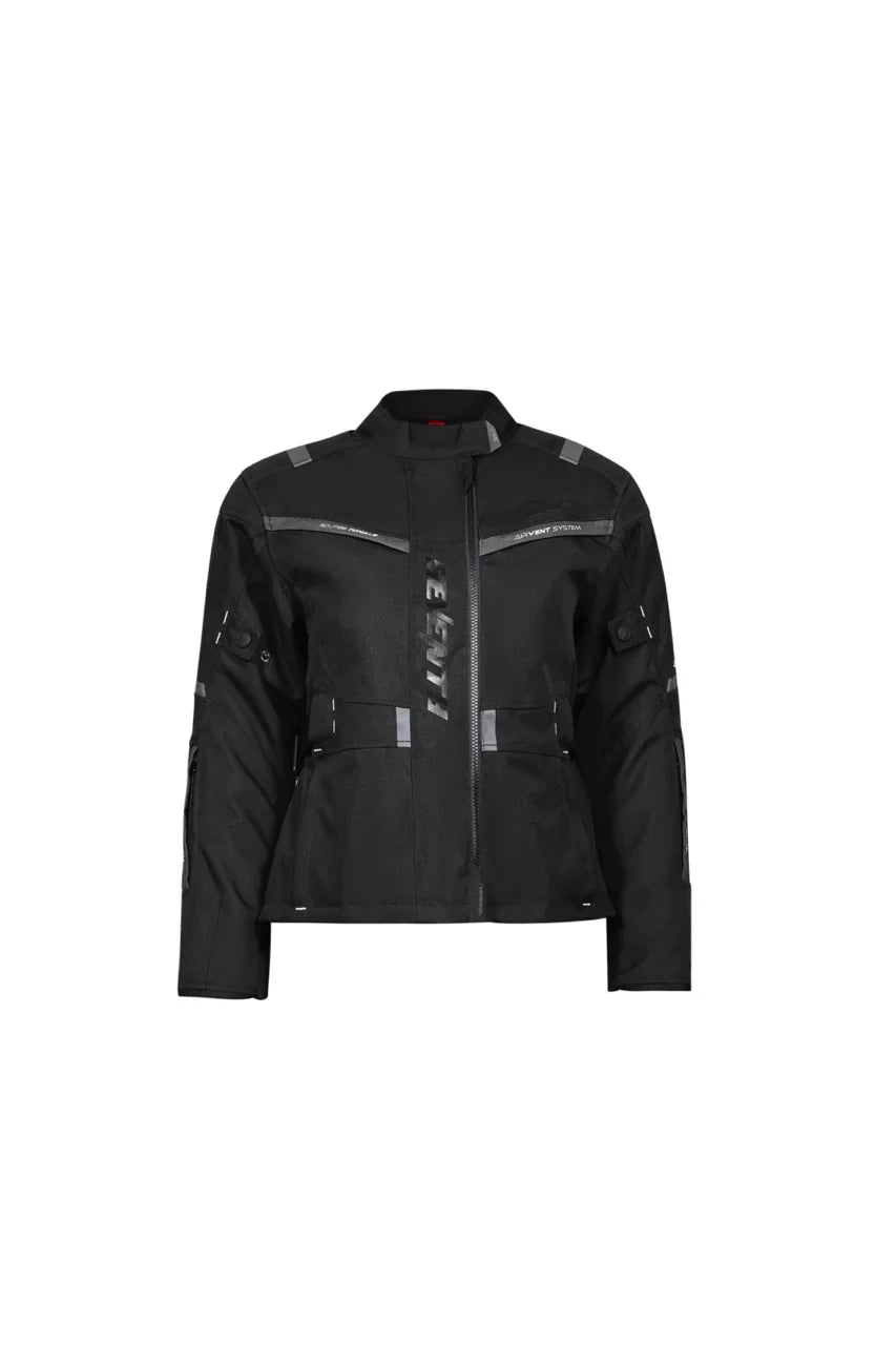 SEVENTY SD-JT85 TONALE Chaqueta de moto para mujer 4 estaciones NEGRA