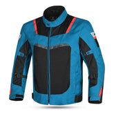 R-TECH SPIRAL MESH CHAQUETA DE MOTO DE HOMBRE TEXTIL AZUL CLARO NEGRO ROJO