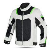 R-TECH SPIRAL MESH CHAQUETA DE MOTO VERANO HOMBRE GRIS FRIO NEGRO VERDE FLUO