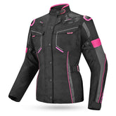 R-TECH Chaqueta Textil Knight Rider (Long) Negro/Fuschia) - SECURTEX MOTOR S.L (t/a MaximoMoto)