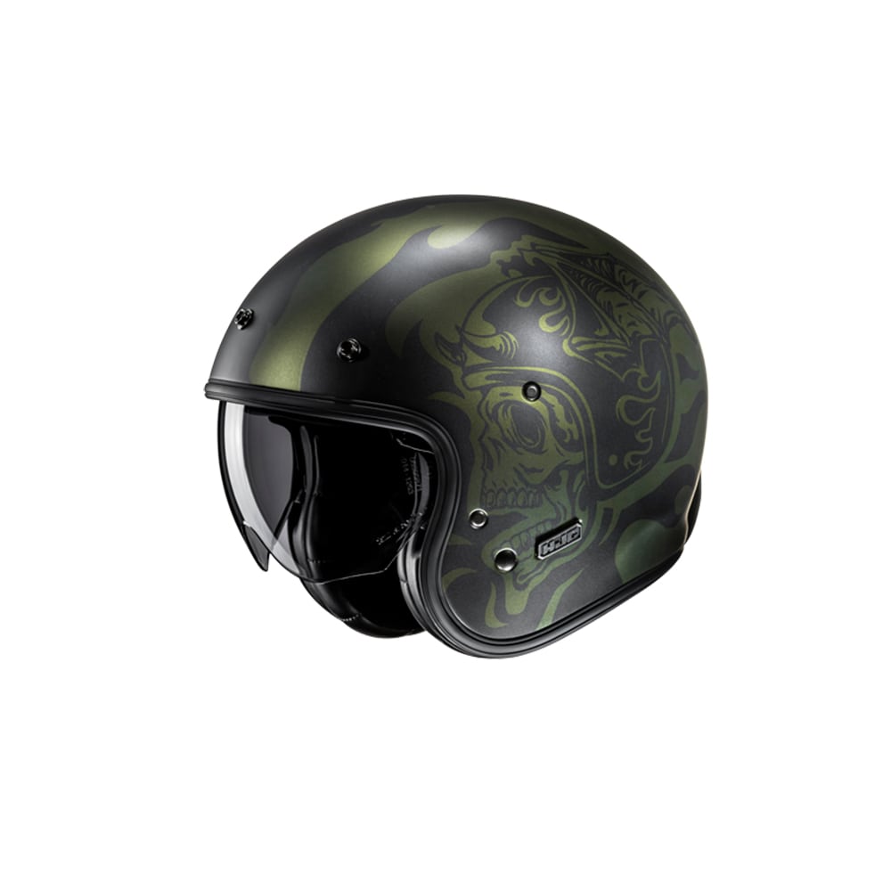 HJC V31 Flame MC4SF Casco de moto de estilo retro clásico