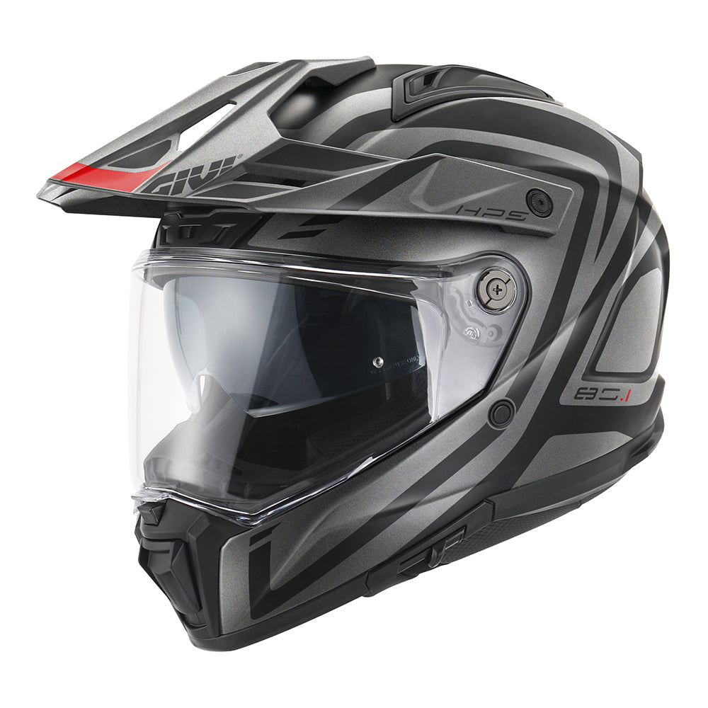 GIVI CASCOS INTEGRALE H801F APEX BLACK TITANIUM RED - AXBR