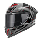 GIVI 50.3 QUASAR Casco Integral Para Moto Titanio Rojo Negro