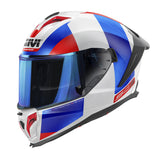 GIVI 50.3 VISION Casco Integral Para Moto Blanco Azul Rojo