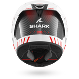 SHARK AERON SPEED-TECH Carbon Blanco Rojo Casco De Moto