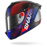 SHARK AERON SPEED-TECH Mat Carbon Azul Rojo Casco De Moto