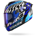 SHARK AERON SPEED-FANCY Carbon Blanco Azul Casco De Moto