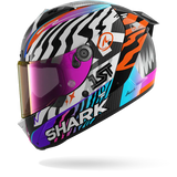 SHARK AERON SPEED-FANCY Carbon Blanco Naranja Casco De Moto