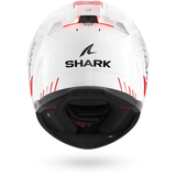 SHARK SKWAL i3 SPEED-TECH Blanco Rojo NEGRO Casco De Moto