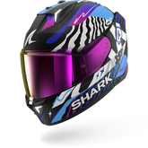 SHARK SKWAL i3 SPEED-FANCY NEGRO Blanco Azul Casco De Moto