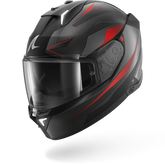 SHARK SKWAL i3 MEKARIUM Mat NEGRO Anthra Rojo Casco De Moto