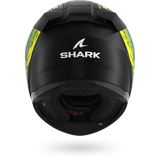 SHARK D-SKWAL 3 SPEED-VIB Mat NEGRO Green Azul Casco De Moto