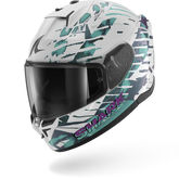 SHARK D-SKWAL 3 REPTAIA Blanco Cameleon Casco De Moto