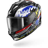 SHARK D-SKWAL 3 STREETRUSH NEGRO Azul Chrom Casco De Moto