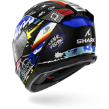 SHARK D-SKWAL 3 STREETRUSH NEGRO Azul Chrom Casco De Moto