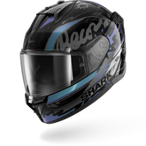 SHARK D-SKWAL 3 STREETRUSH NEGRO Green Chrome Casco De Moto