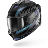 SHARK D-SKWAL 3 STREETRUSH NEGRO Green Chrome Casco De Moto