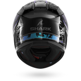 SHARK D-SKWAL 3 STREETRUSH NEGRO Green Chrome Casco De Moto