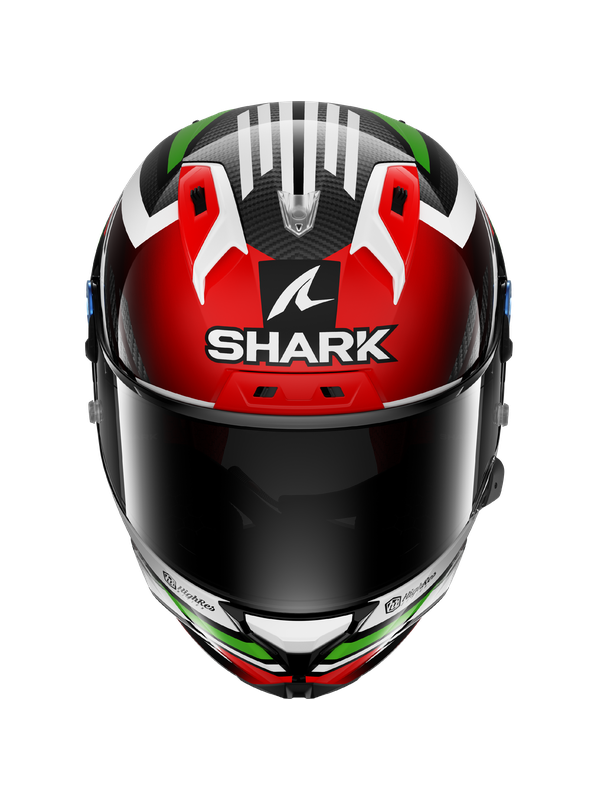 SHARK CASCO AERON-GP FIM RACING #1 FIRSTLAP Carbono Rojo Verde