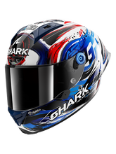 SHARK CASCO AERON-GP FIM RACING #1 RÉPLICA FIRMA ZARCO Blanco Negro Azul