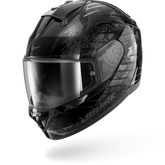 SHARK RIDILL 2 REPTAIA Casco De Moto NEGRO Anthra Plata