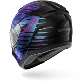 SHARK RIDILL 2 REPTAIA Casco De Moto NEGRO Violeta Glitter
