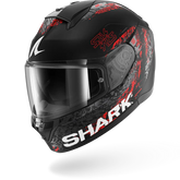 SHARK RIDILL 2 SPEED-VIB Mat NEGRO Anthra Rojo Casco De Moto