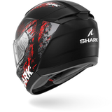SHARK RIDILL 2 SPEED-VIB Mat NEGRO Anthra Rojo Casco De Moto
