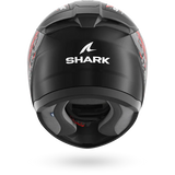 SHARK RIDILL 2 SPEED-VIB Mat NEGRO Anthra Rojo Casco De Moto