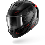 SHARK RIDILL 2 MEKARIUM NEGRO Anthra Rojo Casco De Moto