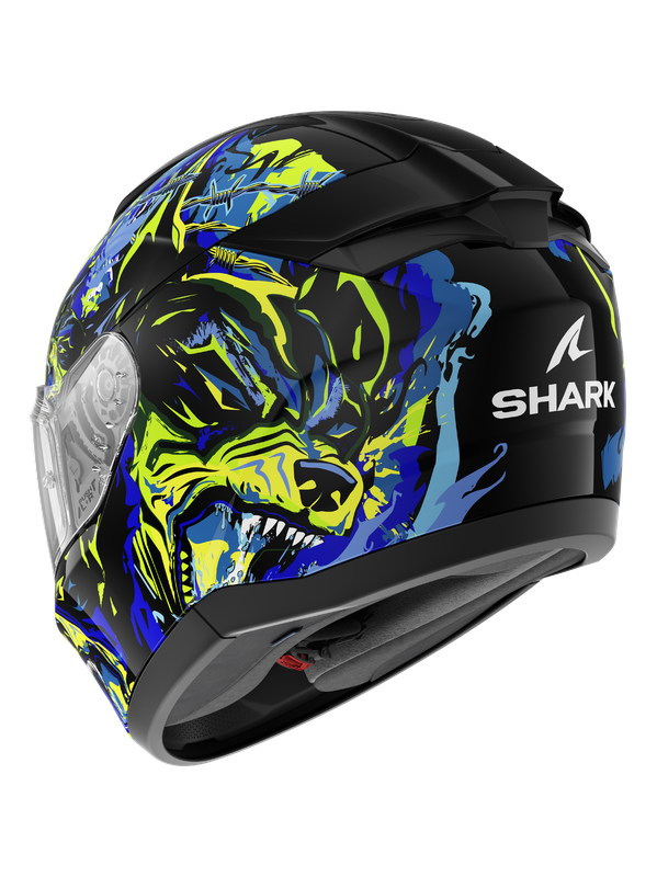 SHARK INTEGRAL CASCO RIDILL 2 RAGING BEAST Negro Azul Verde