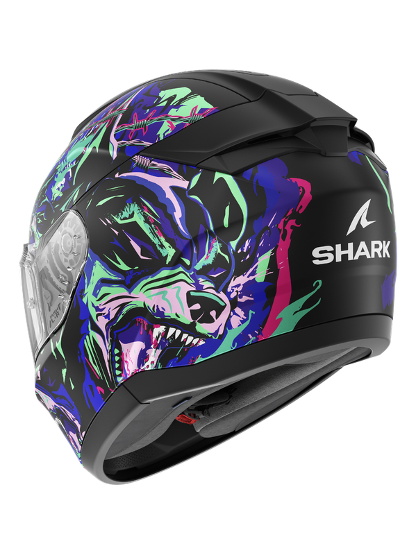 SHARK RIDILL 2 RAGING BEAST INTEGRAL CASCO Negro mate Violeta Verde