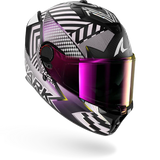 SHARK SPARTAN GT PRO CARBON STHYR Mat Carbon Violeta Chrom Casco De Moto