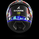 SHARK SPARTAN RS CARBON STREETRUSH Carbon Azul Chromo Casco De Moto