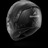 SHARK SPARTAN RS CARBON SHIEVER Mat Carbon Anthra Plata Casco De Moto