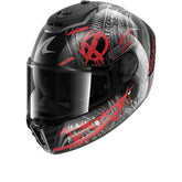 SHARK SPARTAN RS CARBON SHIEVER Carbon Anthra Rojo Casco De Moto