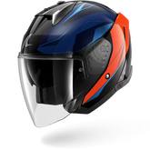 SHARK SKWAL i3 JET MEKARIUM NEGRO Chrom Naranja Casco De Moto
