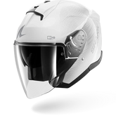 SHARK SKWAL JET SP LYNE Blanco Plata Plata Casco De Moto