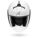 SHARK SKWAL JET SP LYNE Blanco Plata Plata Casco De Moto