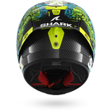 SHARK AERON-GP FIM RACING #2 SPEED-VIB Carbon Azul Green Casco De Moto