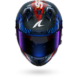 SHARK AERON-GP FIM RACING #2 SPEED-VIB Carbon Azul Rojo Casco De Moto