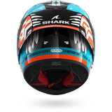 SHARK AERON-GP FIM RACING #2 SPEED-FANCY Carbon Blanco Azul Casco De Moto