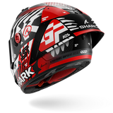 SHARK AERON-GP FIM RACING #2 SPEED-FANCY Mat Carbon Blanco Rojo Casco De Moto