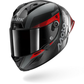 SHARK AERON-GP FIM RACING #2 MOTOGP CASCO INTEGRAL DE MOTO ROJO ANTRACITE CARBONO