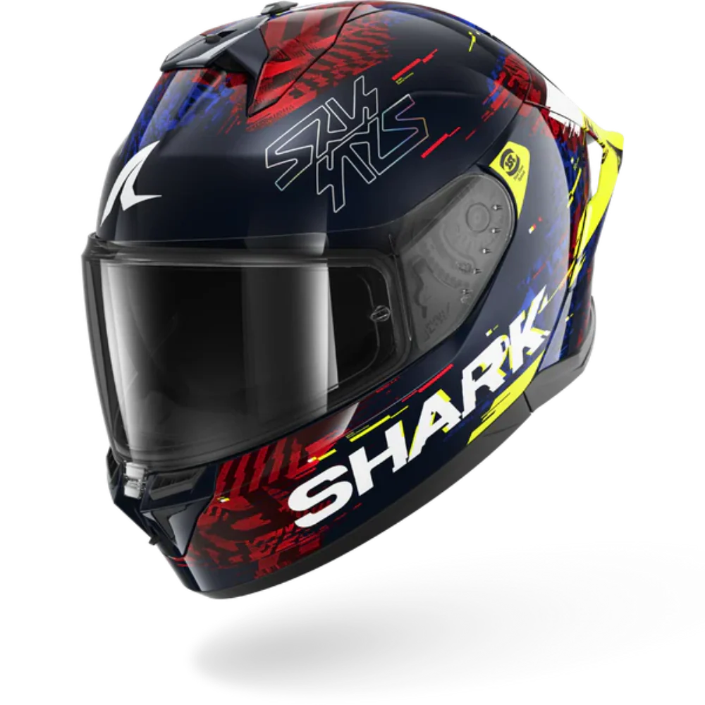 SHARK SKWAL CUP SPEED-VIB Azul Rojo Amarillo Casco De Moto