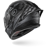 SHARK SKWAL CUP SPEED-FANCY Mat NEGRO Anthra Plata Casco De Moto