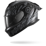 SHARK SKWAL CUP SPEED-FANCY Mat NEGRO Anthra Plata Casco De Moto